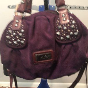 Guess by Marciano Purple Suede Handbag